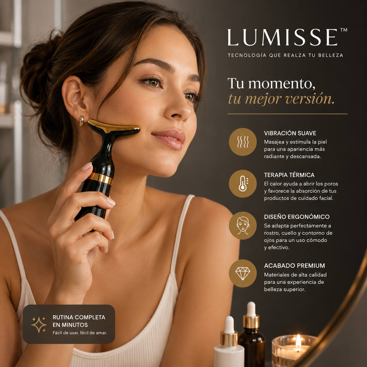 Lumisse | Masajeador Facial Reafirmante 3 en 1