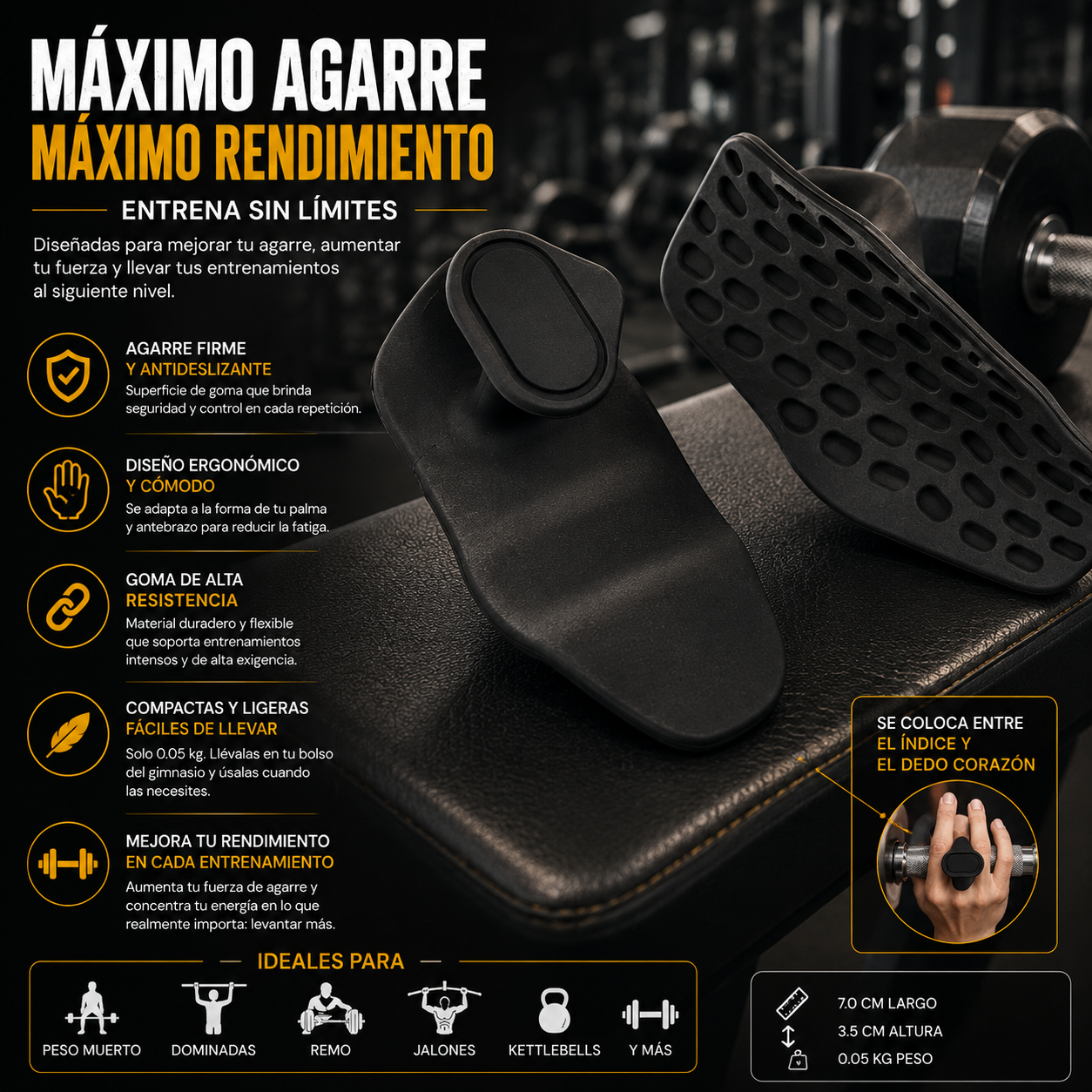 Grip Pro Gym | 🔥 Agarre firme, máximo rendimiento.